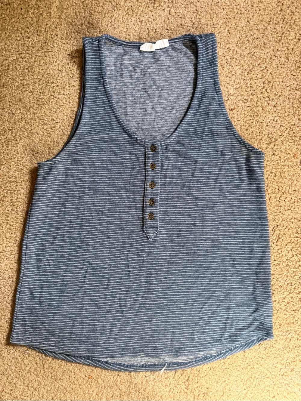 Melrose and Market Blue and White Striped Knit Top